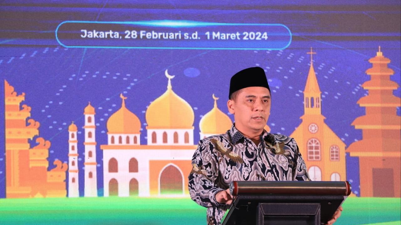 Wamenag Saiful Rahmat Dasuki. Dia mengatakan, Kemenag memprediksi Hari Raya Idul Fitri 1445 Hijriah jatuh pada Rabu, 10 April 2024.