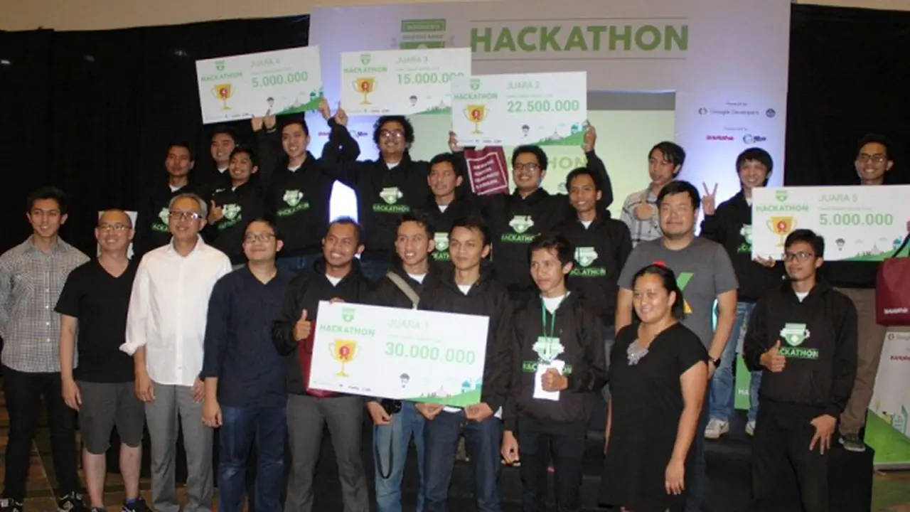 5 startup terbaik dari Hackathon Indonesia Android Kejar bersama dengan para dewan juri