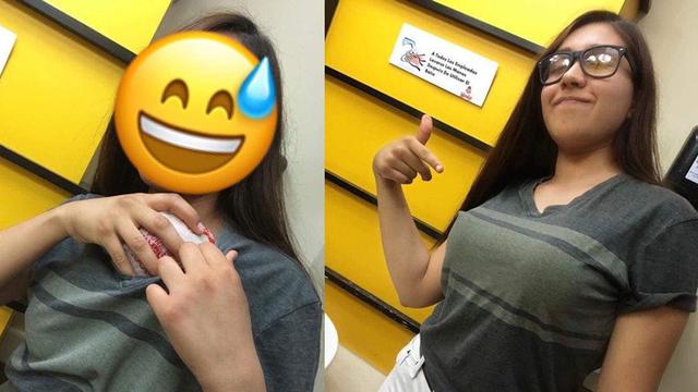 lihat cara wanita ini selundupkan burger ke bioskop (foto: Facebook/hudzaifah.husna)
