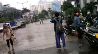 Banjir Masih Genangi Ruas Jalan di Jakpus Siang Ini