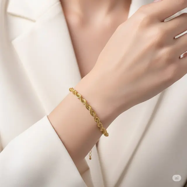 Gelang Model Tali Emas