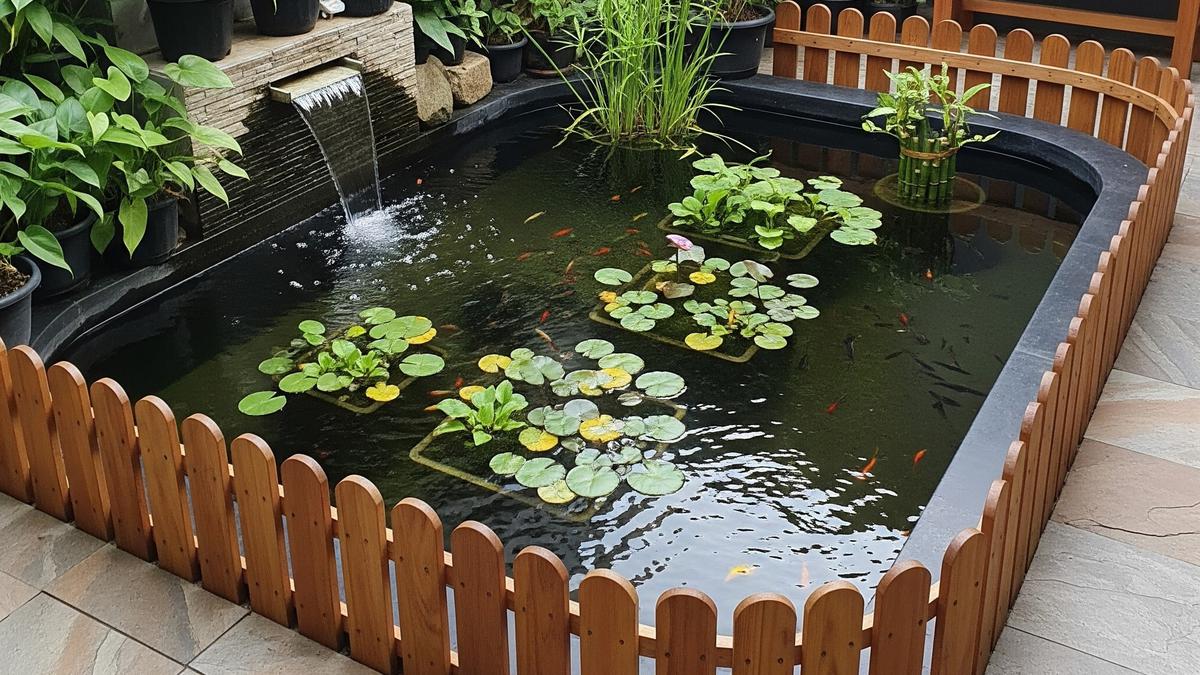 8 Ide Kolam Ikan di Sudut Taman Tanpa Risiko Licin saat Musim Hujan, Bikin Suasana Lebih Hidup