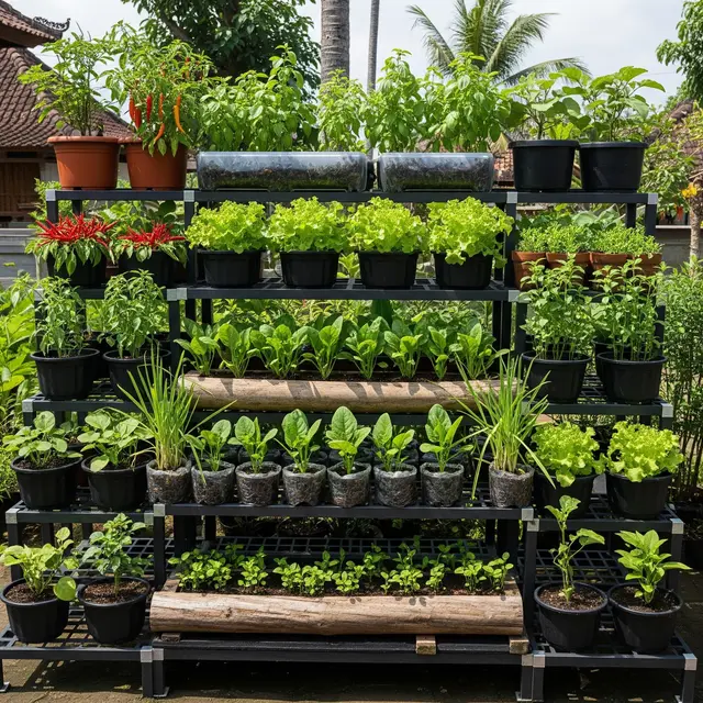 9 Ide Kebun Sayur di Rak Besi Susun untuk Lahan Terbatas, Solusi Inovatif