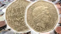 Koin tua Inggris pecahan 50 pence (express.co.uk)