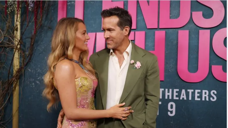 Blake Lively dan Ryan Reynolds di acara pemutaran perdana film It Ends with Us di New York.