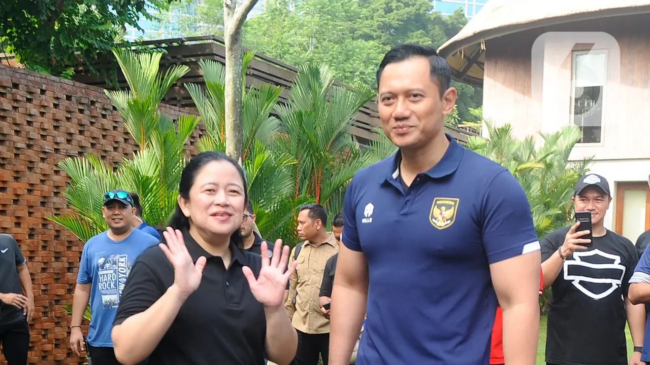 Agus Harimurti Yudhoyono dan Puan Maharani Bertemu di Senayan