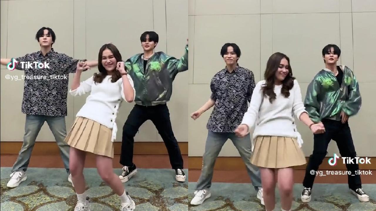 Treasure dan Ayu Ting Ting. (Tangkapan layar TikTok/ yg_treasure_tiktok)