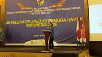 Komite Nasional Pemuda Indonesia (KNPI) menggelar pelantikan Dewan Pengurus Pusat (DPP) Periode 2022-2025 yang diketuai oleh Putri Khairunnisa. (Liputan6.com/WInda Nelfira)