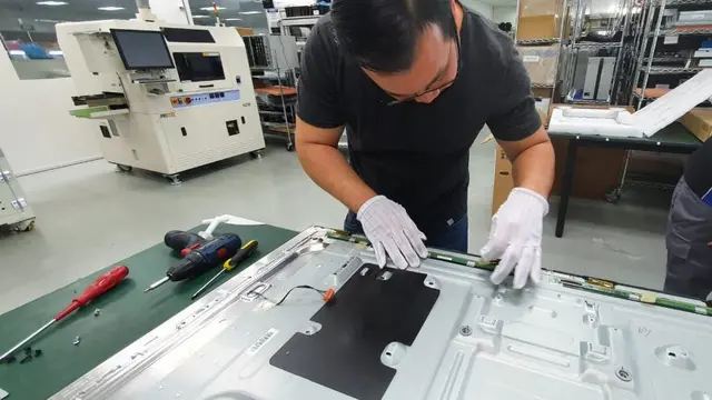 Untuk mengurangi limbah elektronik, pelanggan juga dapat memilih untuk hanya mengganti suku cadang yang rusak dari produk mereka, daripada mengganti modul rakitan, melalui Eco Repair (Dok. Samsung)