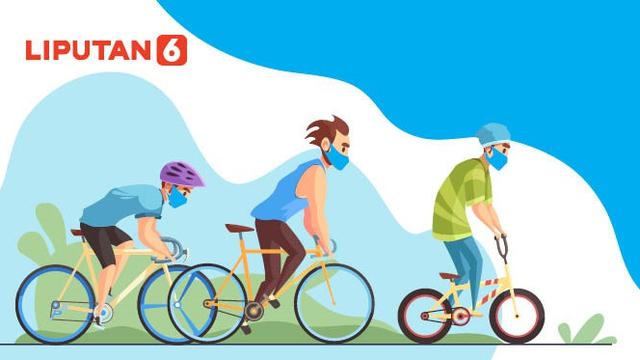 Banner Olahraga Benteng Kedua Cegah Covid-19. (Liputan6.com/Abdillah)