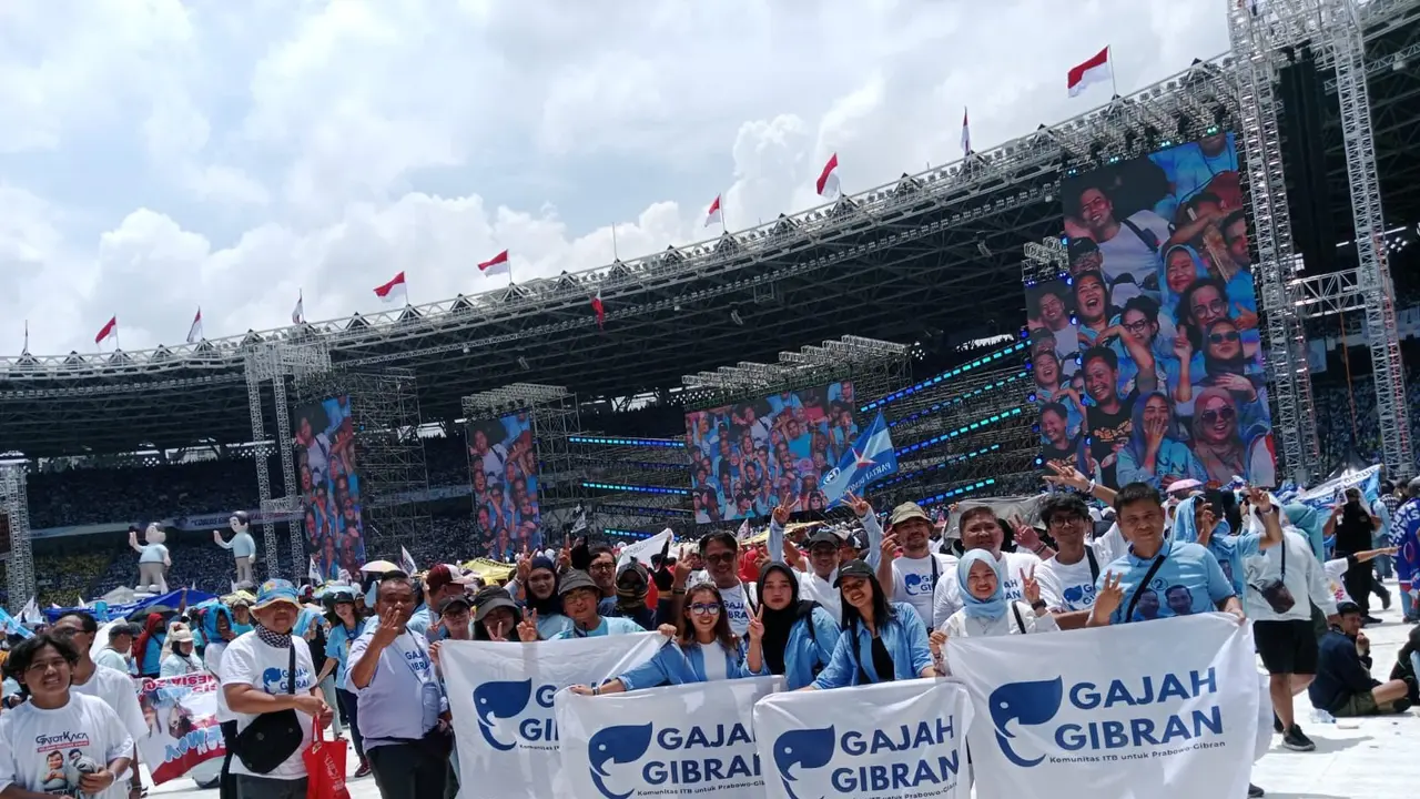 Relawan Gajah Gibran Beri Ucapan Selamat Setelah Unggul Versi Quick Count Pilpres 2024