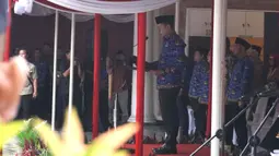 Upacara peringatan Hari Sumpah Pemuda ke-97 di Museum Sumpah Pemuda, Jakarta, pada Selasa (28/10/2025) dipimpin langsung Menteri Kebudayaan Fadli Zon. (merdeka.com/magang/Randi Saputra)
