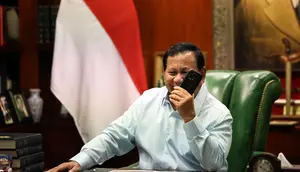 Calon presiden nomor urut 02 Prabowo Subianto menerima ucapan selamat via telepon dari Presiden Amerika Serikat (AS) Joe Biden, Jumat (22/3) malam WIB (Istimewa)