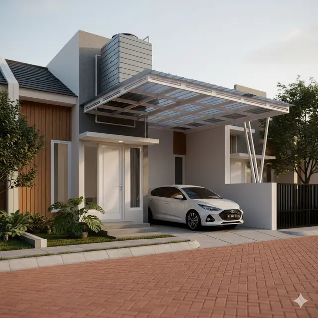 Desain Toren di Depan Rumah Minimalis