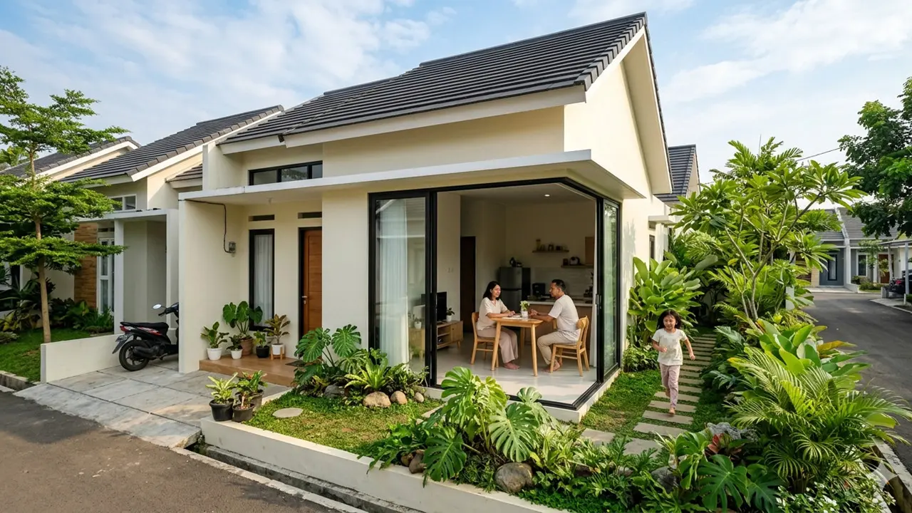 Rumah Tipe 36 yang Sejuk untuk Keluarga 3 Orang