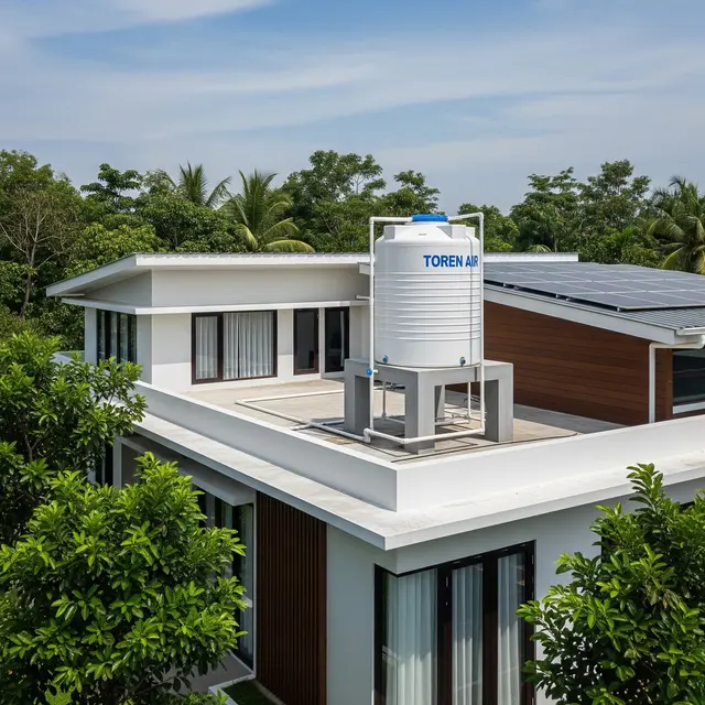 Desain Tempat Toren Air untuk Rumah 2 Lantai