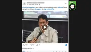 Cek Fakta: Tidak Benar Video Menkeu Purbaya Umumkan Dana Bantuan Pensiunan