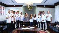 Atlet balap sepeda putri Ayustina Delia Priatna diterima Ketum PB ISSI Listyo Sigit Prabowo (Ist)