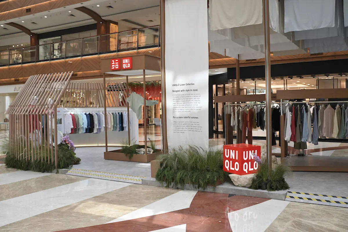 Instalasi UNIQLO Linen yang Terdapat di Pondok Indah Mall 2 (Foto Dok: UNIQLO Indonesia)