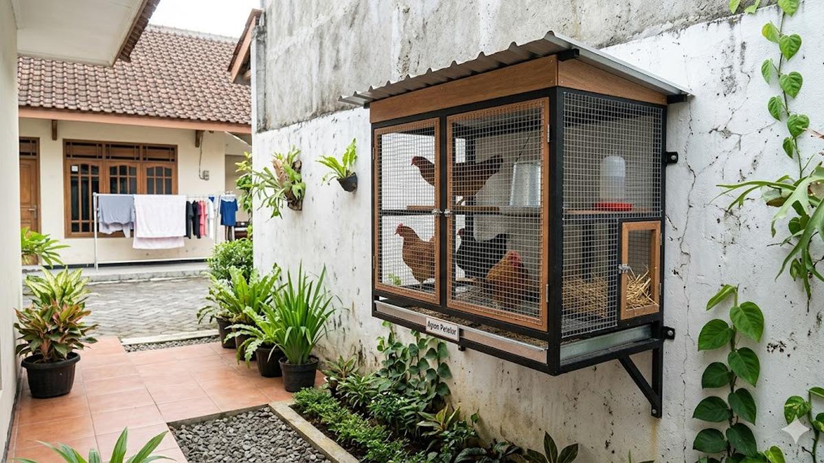 Panduan Hemat Ruang, Ini 7 Desain dan Cara Membuat Kandang Ayam Menempel Tembok