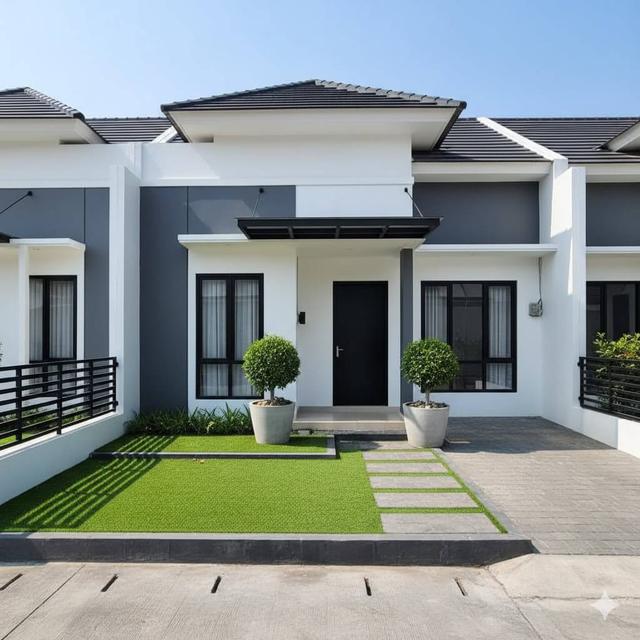 Model Rumah Sederhana Tapi Mewah dengan Taman Depan Kecil