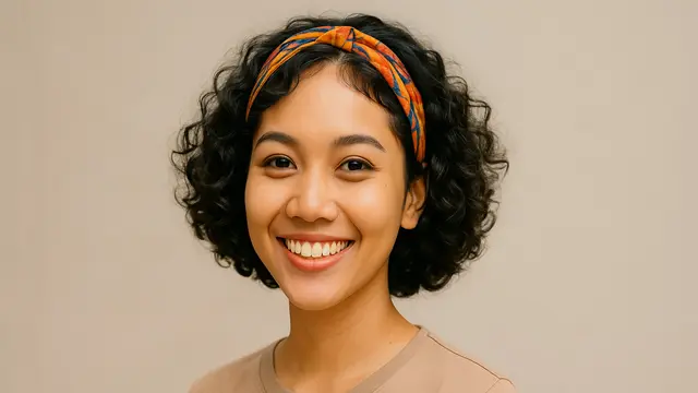 Model Rambut Curly Bob untuk Rambut Keriting/Ilustrasi gambar oleh AI