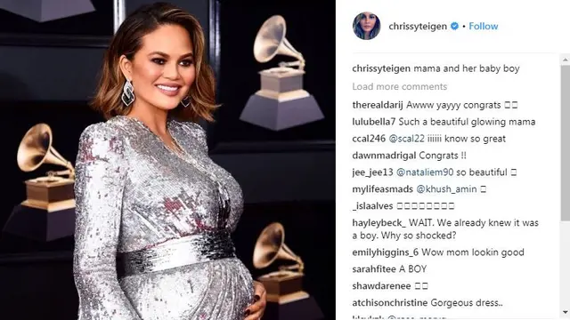 John Legend dan Chrissy Teigen di Grammy Awards 2018