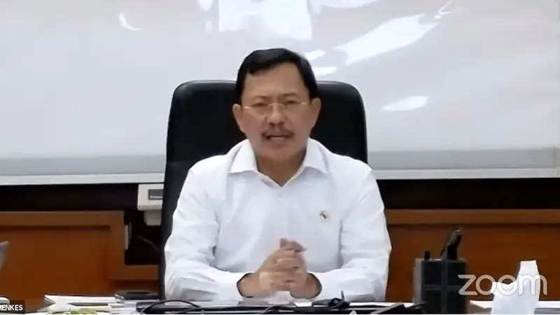 Menkes Terawan Agus Putranto dalam konferensi pers Panduan Penyelenggaraan Pembelajaran pada Tahun Ajaran Baru di Masa Pandemi COVID-19. (Foto: Tangkap layar YouTube Kemendikbud)