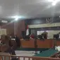 Persidangan suap APBD Riau dengan terdakwa mantan Gubernur Riau Annas Maamun di Pekanbaru. (Liputan6.com/M Syukur)