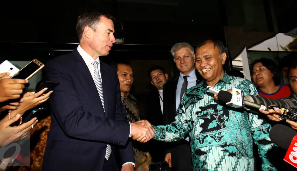 Indonesia dan Australia sepakat menjalin kerjasama terkait pemberantasan korupsi di Indonesia dan Australia, Jakarta, Kamis (2/2). (Liputan6.com/Helmi Afandi)