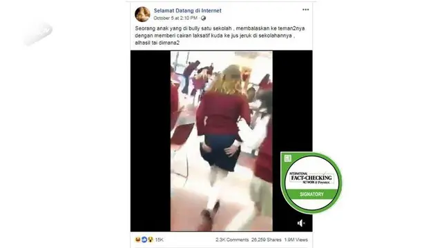 Di media sosial, terutama Facebook, sedang ramai beredar sebuah video yang menampilkan siswa-siswi berlarian di lorong sekolah.