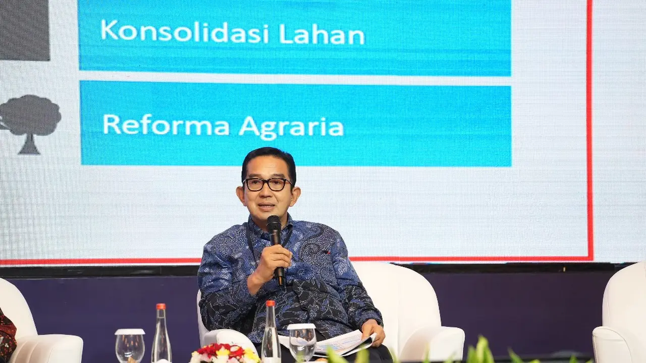 Kepala Badan Bank Tanah, Parman Nataatmadja dalam paparannya di Rakernas Kementerian ATR/BPN Tahun 2024