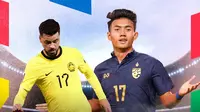 Ilustrasi - Paulo Josue Malaysia dan Suphanat Mueanta Thailand (Bola.com/Adreanus Titus)