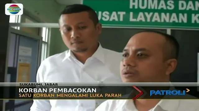 Dua orang di Sukabumi, Jawa Barat, jadi korban pembacokan oleh kelompok pria bertopeng. Belum diketahui apa motif pelaku.