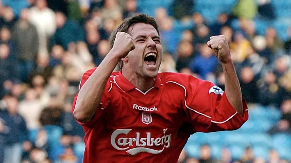 Michael Owen, berhasil meraih treble bersama Liverpool pada musim 2000-01. Pada musim itu pula dirinya berhasil meraih gelar Ballon d'Or. (AFP Photo/Paul Barker)