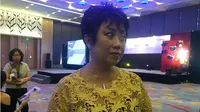 Merry Harun, Canon Division Director PT Datascrip di sela-sela peluncuran kamera mirrorless EOS M6 di Jakarta. Liputan6.com/ Yuslianson