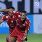 Pemain Persija , Jaimerson da Silva (kanan) merayakan gol ke gawang Persib pada lanjutan Go-Jek Liga 1 Indonesia 2018 bersama Bukalapak di Lapangan PTIK, Jakarta, Sabtu (30/6). Persija unggul 1-0. (Liputan6.com/Helmi Fithriansyah)