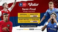 Link Live Streaming Semifinal Piala FA di Vidio: Manchester United Vs Chelsea