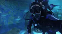 Sensasi Fun Diving di Seaworld Ancol Bareng Asran Shady
