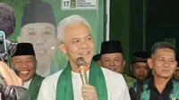 Bakal Calon Presiden dari PDI Perjuangan Ganjar Pranomo bersilaturahmi di kantor DPW PPP Sulut, Kamis (18/5/2023).