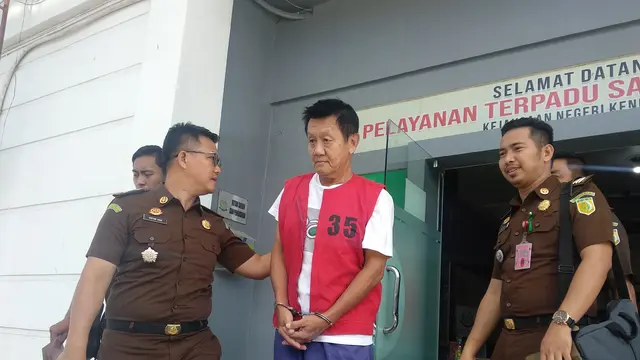 Chandra Liwang, terpidana korupsi di Sulawesi Tenggara yang sempat kabur sejak 2016 akhirnya ditangkap.(Liputan6.com/Ahmad Akbar Fua)