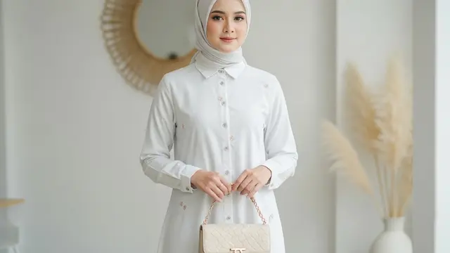 Gamis Katun Kancing Depan