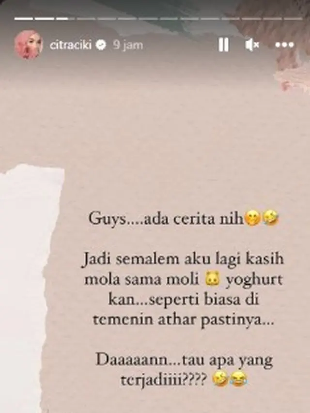 Citra Kirana Cerita Pengalaman Soal Anak dan Kucing Peliharaannya
