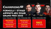 Jadwal dan Live Streaming F1 GP Abu Dhabi 2022 di Vidio, 18-20 November 2022. (Sumber : dok. vidio.com)