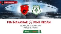 Jadwal Piala Presiden 2018, PSM Makassar Vs PSMS Medan. (Bola.com/Dody Iryawan)