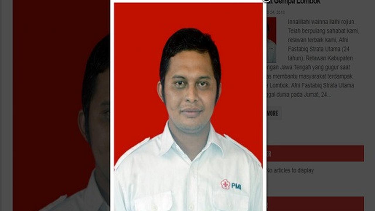 Afni Fastabiq Strata Utama meninggal di Camp WASH PMI di Lombok pada Jumat (24/8/2018) (pmi.or.id)