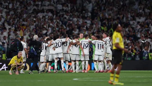 Selebrasi Real Madrid saat juara Liga Champions 2023/2024