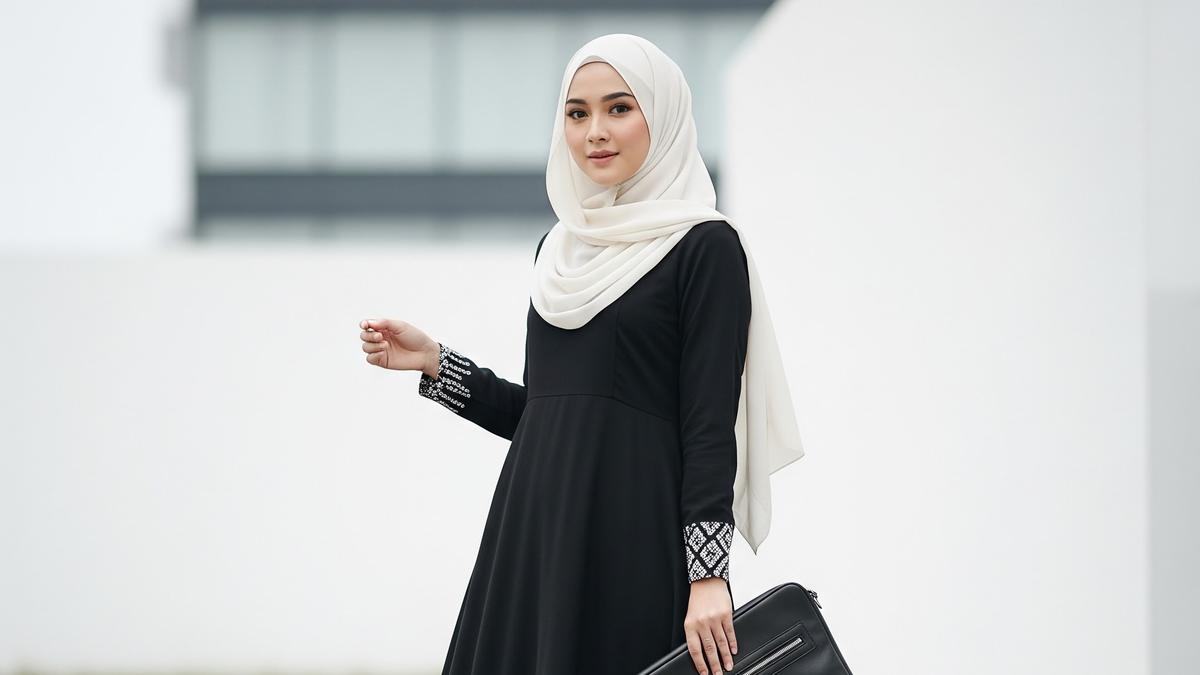 7 Mix &amp; Match Gamis dengan Sepatu dan Tas Kantor, Panduan Styling Harian 2025
