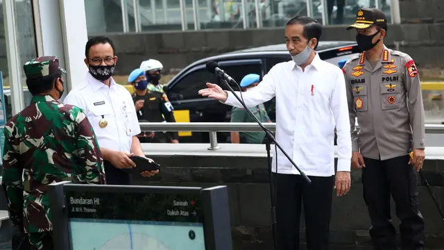 Jokowi Meninjau Kesiapan Prosedur New Normal di Stasiun MRT