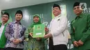 Selain PPP, sejumlah partai politik sudah menyatakan mendukung Khofifah-Emil, diantaranya Partai Demokrat, Partai Gerindra, Partai Golkar, Partai Amanat Nasional (PAN), Partai Solidaritas Indonesia (PSI) dan Partai Perindo. (Liputan6.com/Angga Yuniar)